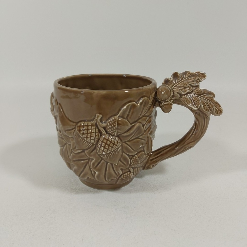 Ashville Mud Pie Fall Leaves Acorn Art Coffee Mug